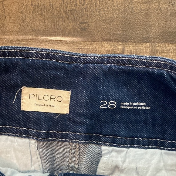 Anthropologie Pilcro Seamed High-Rise Flare Jeans Size 28 Wide Straight Leg RARE - Picture 9 of 13